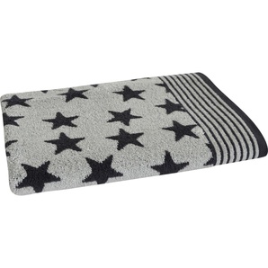 Badetuch DYCKHOFF Stars Handtücher Gr. B/L: 70 cm x 140 cm (1 St.), grau (anthrazit) Badetücher Handtücher mit Sternen & Streifen