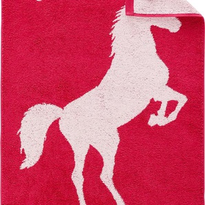 Duschtuch DYCKHOFF Pferdefreunde Handtücher Gr. B/L: 70 cm x 130 cm (1 St.), pink Badetücher 100 % Baumwolle