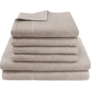 Dyckhoff Handtuch Set Bridge, Walkfrottier (Set, 6-St), 4 Handtücher (50x100cm), 2 Duschtücher (70x140cm)