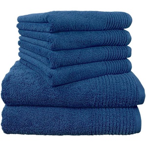 Dyckhoff Handtuch Set Brillant, Walkfrottee (Set, 6-St), mit Streifenbordüre,4 Handtücher (50x100cm), 2 Duschtücher (70x140cm)