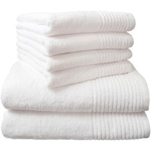 Dyckhoff Handtuch Set Brillant, Walkfrottee (Set, 6-St), mit Streifenbordüre,4 Handtücher (50x100cm), 2 Duschtücher (70x140cm)