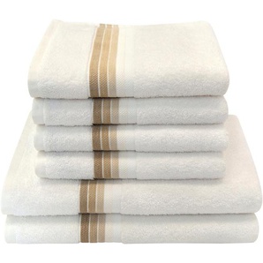 Dyckhoff Handtuch Set Chenille, Frottier (Set, 6-St), Set beinhaltet: 4x Handtuch (50x100cm) und 2x Duschtuch (70x140cm)