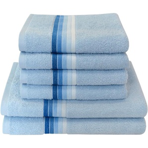 Dyckhoff Handtuch Set Chenille, Frottier (Set, 6-St), Set beinhaltet: 4x Handtuch (50x100cm) und 2x Duschtuch (70x140cm)