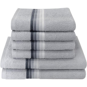 Dyckhoff Handtuch Set Chenille, Frottier (Set, 6-St), Set beinhaltet: 4x Handtuch (50x100cm) und 2x Duschtuch (70x140cm)