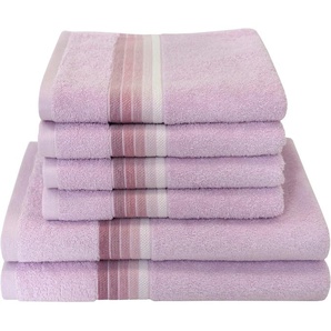 Dyckhoff Handtuch Set Chenille, Frottier (Set, 6-St), Set beinhaltet: 4x Handtuch (50x100cm) und 2x Duschtuch (70x140cm)