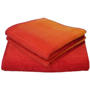 Dyckhoff Handtuch Set Colori, Walkfrottee, (Set, 3-tlg), mit Farbverlauf