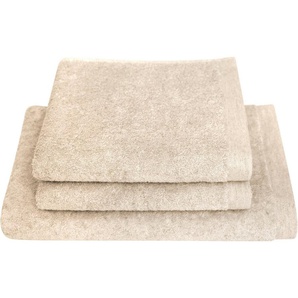 Dyckhoff Handtuch Set Deep Harmony Element, Frottier (Set, 3-St), 15% Hanf, 3er Set: 2 Handtücher (50x100cm), 1 Duschtuch (70x140cm),
