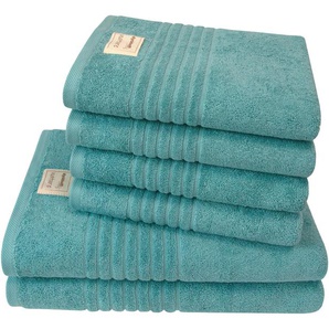 Dyckhoff Handtuch Set Nature, Frottier (Set, 6-St), 6er Set: 4x Handtücher, je 50 x 100 cm & 2x Badetuch 70 x 140 cm