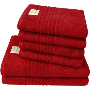 Dyckhoff Handtuch Set Nature, Frottier (Set, 6-St), 6er Set: 4x Handtücher, je 50 x 100 cm & 2x Badetuch 70 x 140 cm
