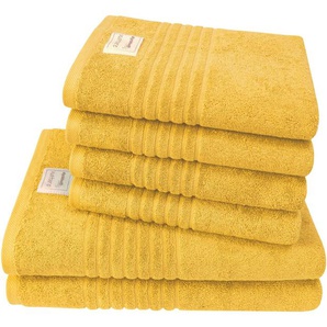Dyckhoff Handtuch Set Nature, Frottier (Set, 6-St), 6er Set: 4x Handtücher, je 50 x 100 cm & 2x Badetuch 70 x 140 cm