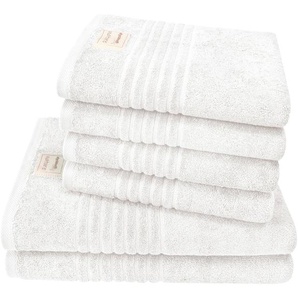 Dyckhoff Handtuch Set Nature, Frottier (Set, 6-St), 6er Set: 4x Handtücher, je 50 x 100 cm & 2x Badetuch 70 x 140 cm