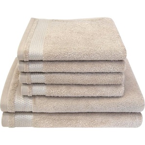 Dyckhoff Handtuch Set Gloss, Walkfrottier (Set, 6-St), 4 Handtücher (50x100cm), 2 Duschtücher (70x140cm)