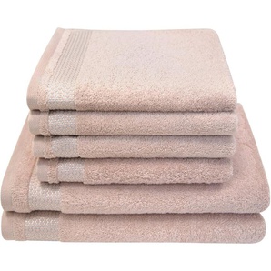 Dyckhoff Handtuch Set Gloss, Walkfrottier (Set, 6-St), 4 Handtücher (50x100cm), 2 Duschtücher (70x140cm)