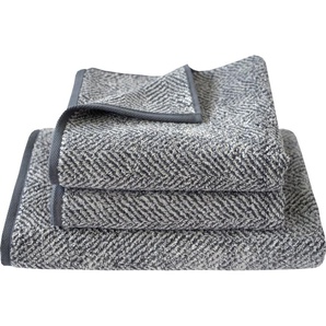 Dyckhoff Handtuch Set Golden Shades Herringbone, Walkfrottier (Set, 3-St), mit Fischgrät-Muster, 2 Handtücher (50x100cm), 1 Duschtuch (70x140cm)