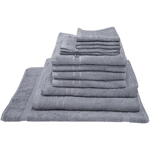 Dyckhoff Handtuch Set Kristall, Frottier (Set, 12-St), Umfangreiches Badezimmer Komplett-Set inklusive Badvorleger