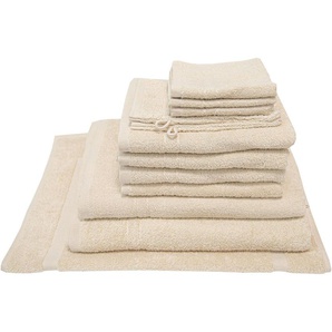 Dyckhoff Handtuch Set Kristall, Frottier (Set, 12-St), Umfangreiches Badezimmer Komplett-Set inklusive Badvorleger