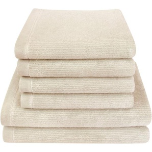 Dyckhoff Handtuch Set Landscape, Walkfrottier (Set, 6-St), 4 Handtücher (50x100cm), 2 Duschtücher (70x140cm)