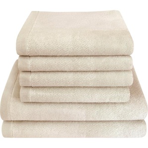 Dyckhoff Handtuch Set Landscape, Walkfrottier (Set, 6-St), 4 Handtücher (50x100cm), 2 Duschtücher (70x140cm)