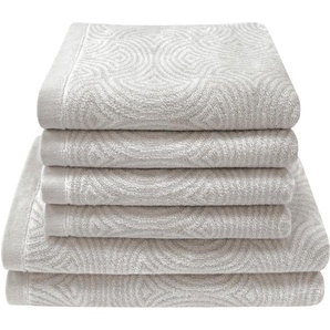 Dyckhoff Handtuch Set Landscape, Walkfrottier (Set, 6-St), 4 Handtücher (50x100cm), 2 Duschtücher (70x140cm)