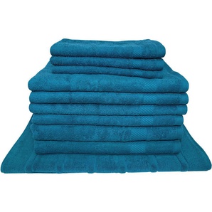 Dyckhoff Handtuch Set Planet, Frottier (Set, 10-St), Umfangreiches Badezimmer Komplett-Set inklusive Badvorleger