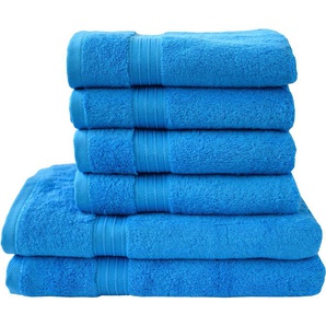 Dyckhoff Handtuch Set Siena, Walkfrottier (Set, 6-St), in tollen Unifarben
