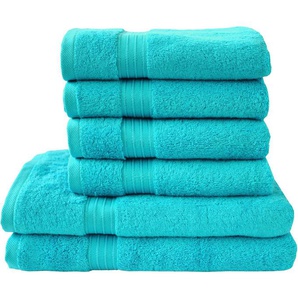 Dyckhoff Handtuch Set Siena, Walkfrottier (Set, 6-St), in tollen Unifarben