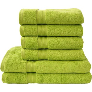 Dyckhoff Handtuch Set Siena, Walkfrottier (Set, 6-St), in tollen Unifarben
