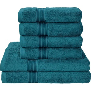 Dyckhoff Handtuch Set Siena, Walkfrottier (Set, 6-St), in tollen Unifarben