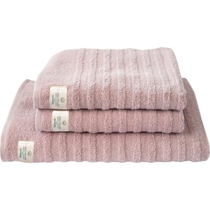Dyckhoff Handtuch Set Wecycled, Walkfrottier (3-St), 2 Handtücher (50x100cm), 1 Duschtuch (70x140cm)