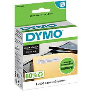 DYMO LW Adressetiketten Authentisch 11352 S0722520 Selbsthaftend Schwarz auf Weiß 25 x 54 mm 500 Etiketten D11352