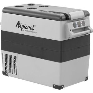 E (A bis G) ALPICOOL Elektrische Kühlbox CF55 Kühlboxen 52 L Kompressor-Kühlbox, im Fahrzeug und zu Hause nutzbar grau Kühlboxen