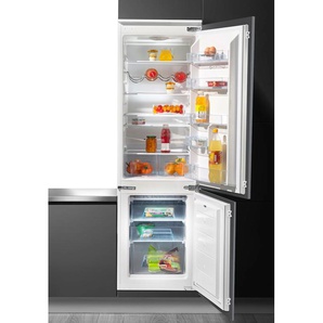 E (A bis G) AMICA Einbaukühlgefrierkombination Kühlschränke Sicherheitsglas Gr. Rechtsanschlag, weiß Einbaukühlgefrierkombinationen Kühlgefrierkombinationen