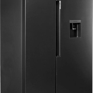 E (A bis G) BEKO Side-by-Side GN163241 Kühlschränke schwarz (schwarzes edelstahl) Kühl-Gefrierkombinationen