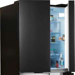 E (A bis G) HISENSE Multi Door RQ563N4S Kühlschränke schwarz Kühl-Gefrierkombinationen
