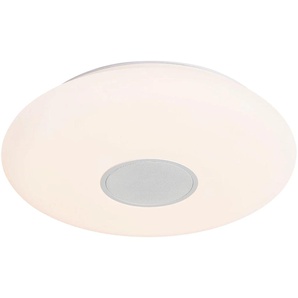E (A bis G) LED Deckenleuchte NORDLUX Djay Smart Color Lampen Gr. Höhe: 9,00 cm, weiß LED Deckenlampen Smart-Nutzung für Licht und Musik, Kaltweißes bis warmweißes