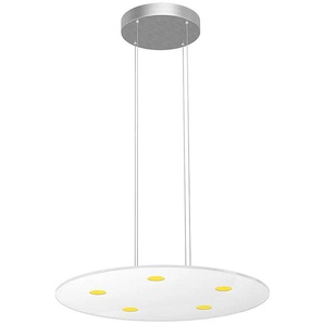E (A bis G) LED Pendelleuchte EVOTEC SUN LED Lampen Gr. Ø 57 cm, weiß (edelstahlfarben, weiß) LED Hängeleuchten und Pendelleuchten