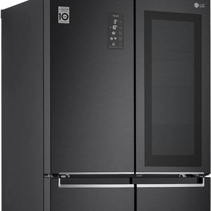 E (A bis G) LG Multi Door Kühlschränke InstaView™ schwarz (mattschwarz) Kühl-Gefrierkombinationen