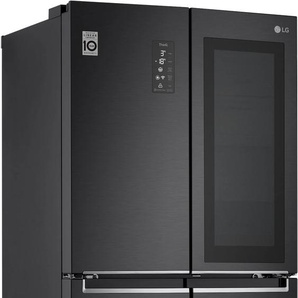 E (A bis G) LG Multi Door Kühlschränke InstaView™ schwarz (mattschwarz) Kühl-Gefrierkombinationen Bestseller