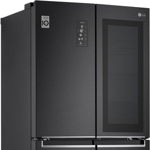 E (A bis G) LG Multi Door Kühlschränke schwarz (mattschwarz) Kühl-Gefrierkombinationen