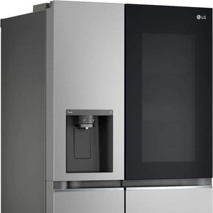 E (A bis G) LG Side-by-Side Kühlschränke 4 Jahre Garantie inklusive silberfarben (prime silver) Kühl-Gefrierkombinationen Bestseller