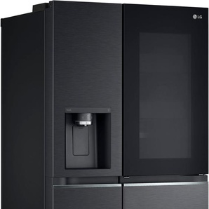 E (A bis G) LG Side-by-Side Kühlschränke InstaView™ schwarz (mattschwarz) Kühl-Gefrierkombinationen Bestseller