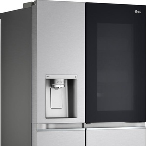 E (A bis G) LG Side-by-Side Kühlschränke InstaView™ silberfarben (gebürstetes edelstahl) Kühl-Gefrierkombinationen Bestseller