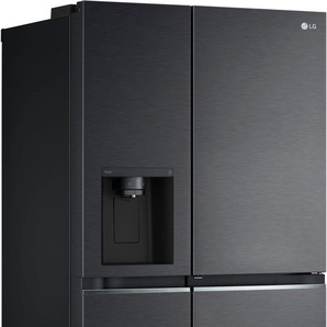 E (A bis G) LG Side-by-Side Kühlschränke interner Wassertank - kein Festwasseranschuss nötig schwarz (mattschwarz) Kühl-Gefrierkombinationen