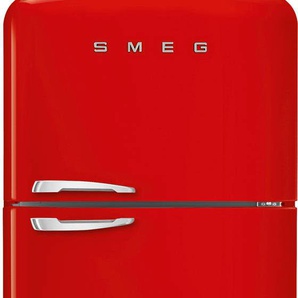 E (A bis G) SMEG Kühl-/Gefrierkombination Kühlschränke Gr. Rechtsanschlag, rot Kühl-Gefrierkombinationen