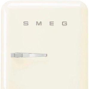 E (A bis G) SMEG Kühlschrank FAB10 Kühlschränke Gr. Rechtsanschlag, beige (creme) Kühlschränke ohne Gefrierfach
