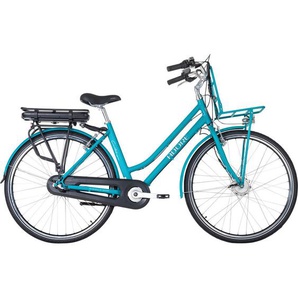 E-Bike ALU City Damen E-Bike 148E, Blau, Metall, 180x70x100 cm, female, Geschwindigkeitsanzeige, Beleuchtung vorne und hinten, Antirutschpedale, Rücklicht, Seitenständer, Frontscheinwerfer, LED-Beleuchtung, höhenverstellbarer Komfortsitz, Reflektoren,
