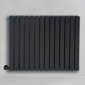 E-Heizung Horizontal (Doppellagig) 635mm x 826mm zur Festverdrahtung ohne Thermostat Anthrazit - Sloane - ECOSO by Hudson Reed