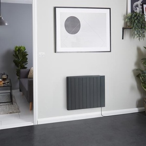 E-Konvektor Wandmontage 1500W mit Stecker & Smart-Funktion, 533mm x 873mm, in Anthrazit - Virtus Ecoso von Hudson Reed