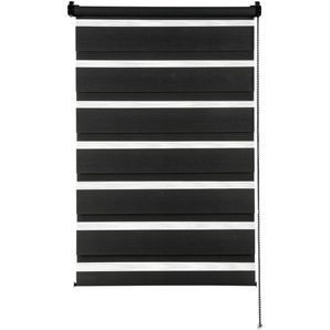 EASYFIX Doppelrollo Schwarz