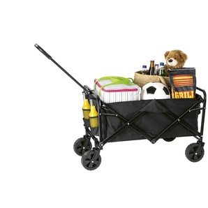 EasyMaxx Klapp-Bollerwagen | schwarz | Kunststoff,Metallrohr | 49,5 cm | 91 cm |